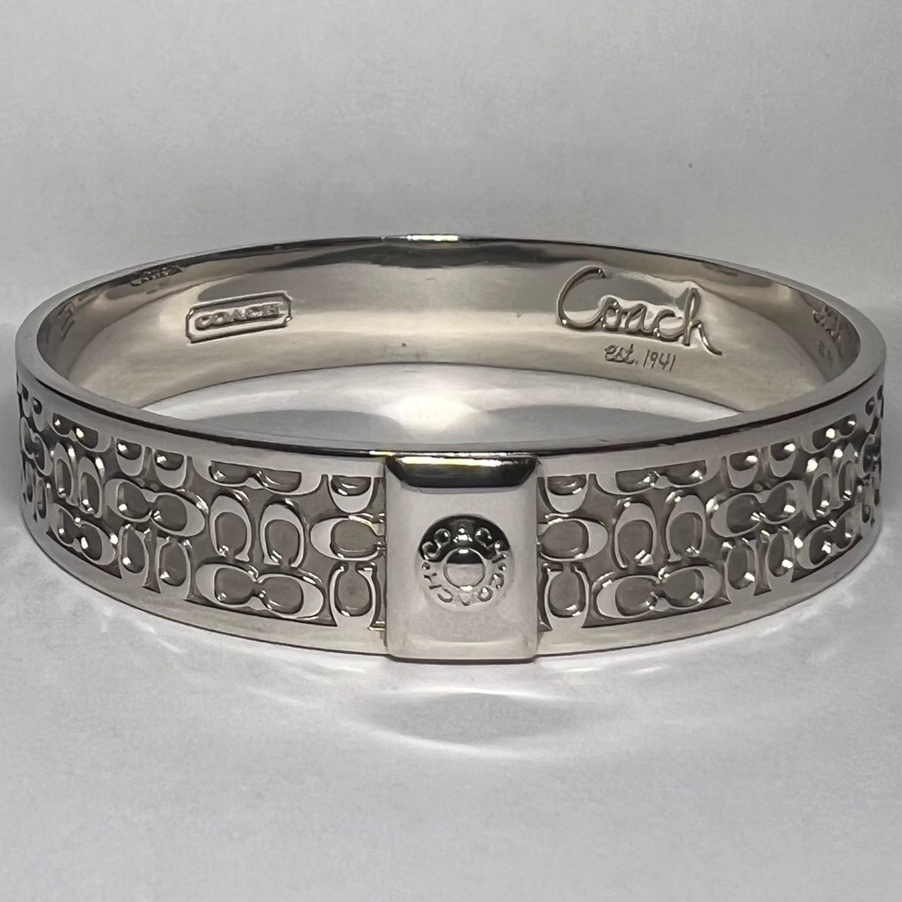 Coach Vintage Silver Bangle Bracelet - EUC